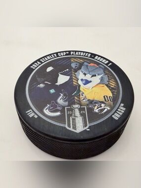 2024 Playoffs Nashville Predators Vs Vancouver Canucks Mascot Battle Puck